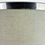 70's Orange Ceramic and Burlap Lamp