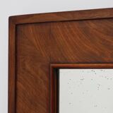 Antique rectangular walnut wall mirror, France ca. 1880