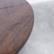 Table basse tripode 1960 scandinave vernis brillant bois acajou