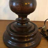 Vintage turned wooden lamp foot