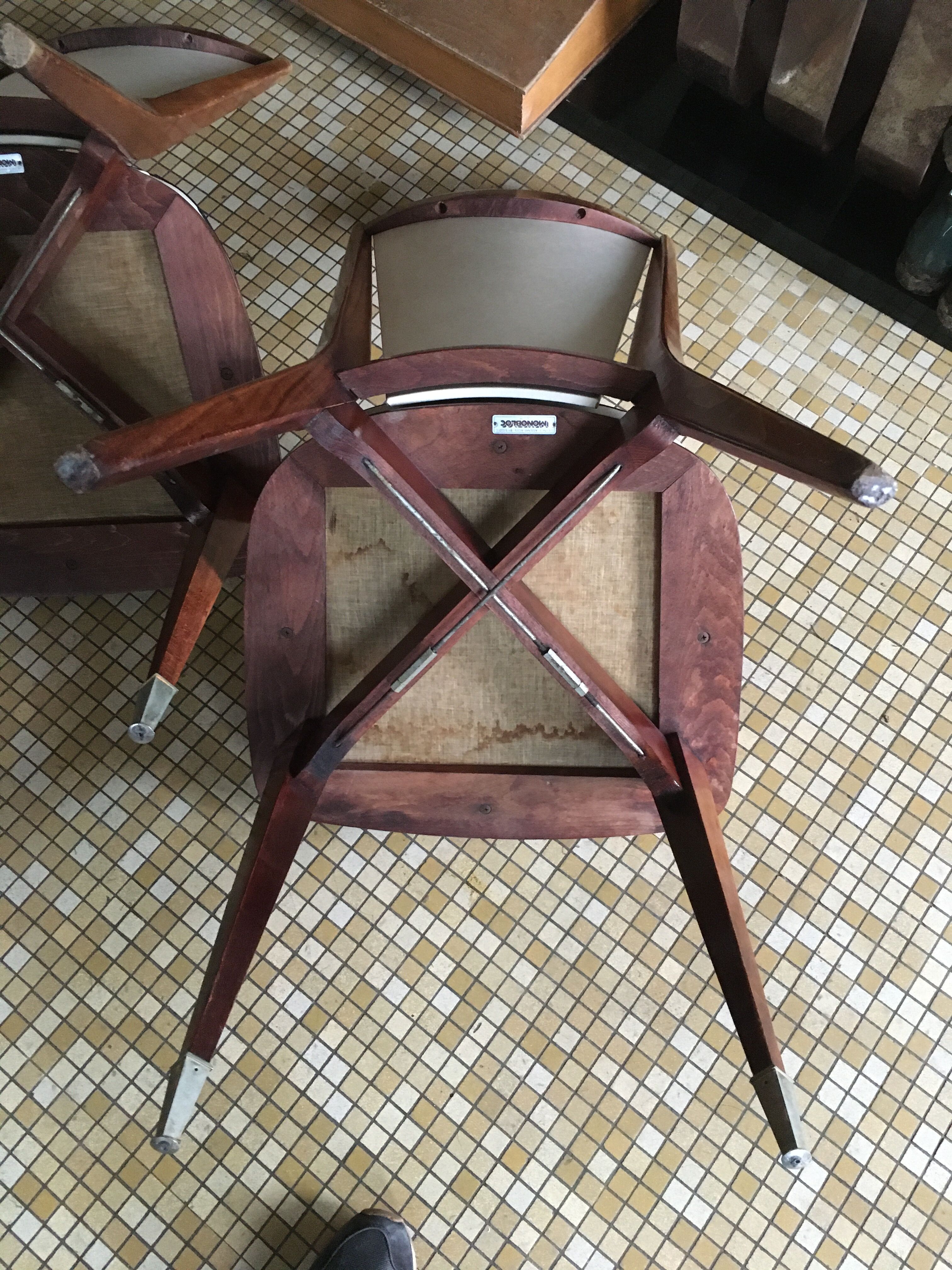 Trio of Monobloc chairs