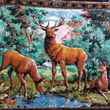 Old Wall Hanging Tapestry Hunting Theme 118 X 170 Cm