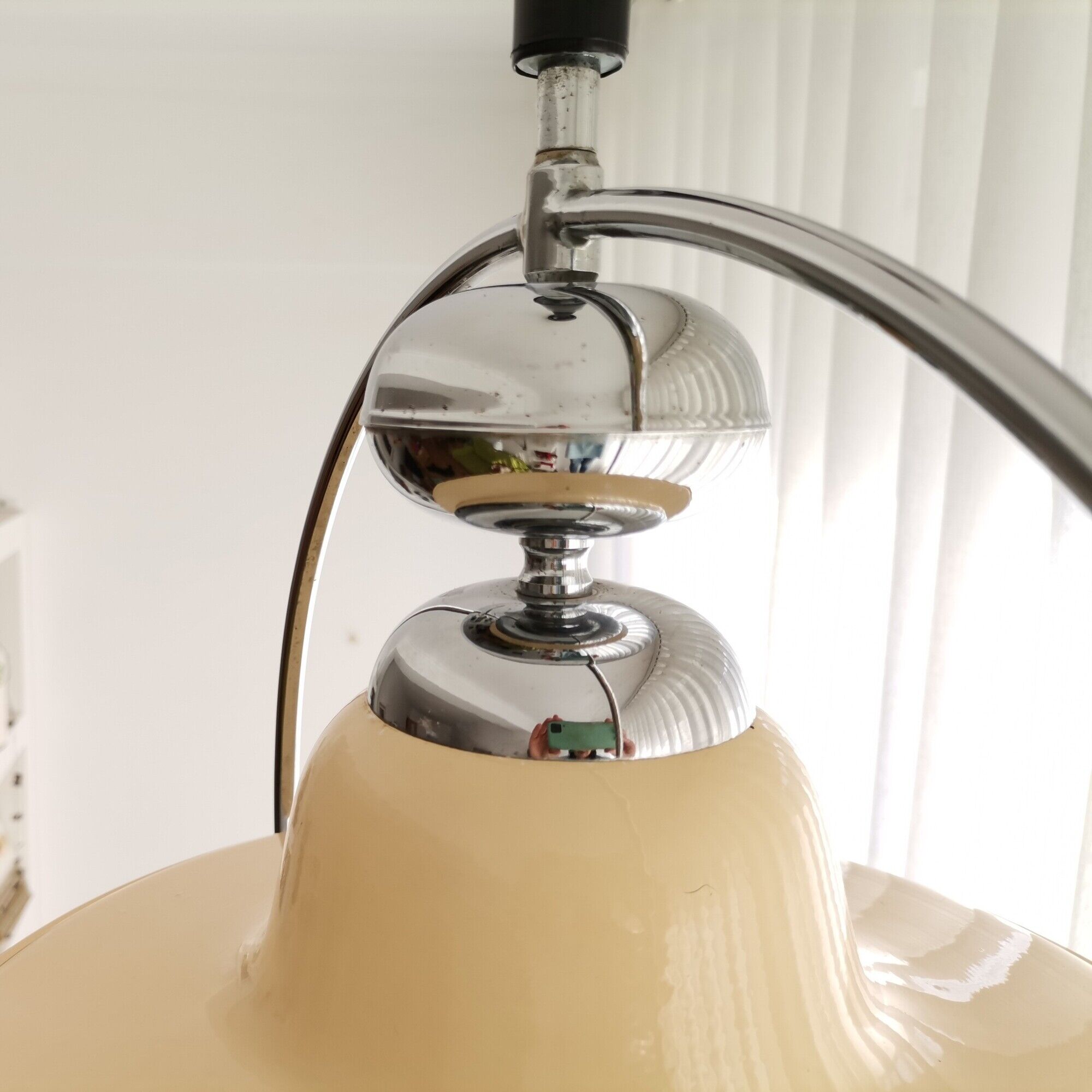 Pull-down rise and fall mid century modern 1960s hanging lamp