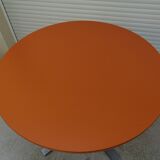 Round table formica orange 70s