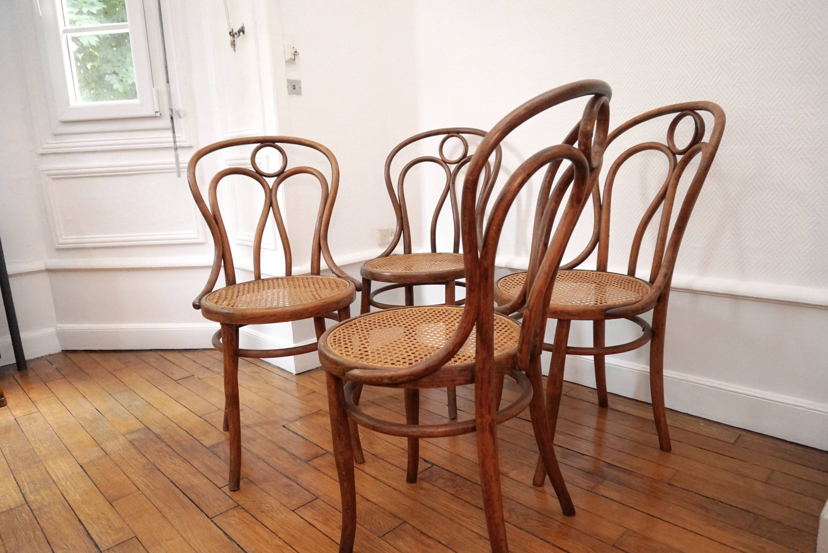 4 chairs bistro by Josef Hofmann type Thonet n°19