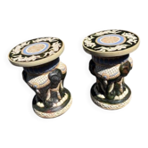 Pair of elephant statues / plant stands for garden / vintage