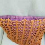 Vintage crocheted cushion