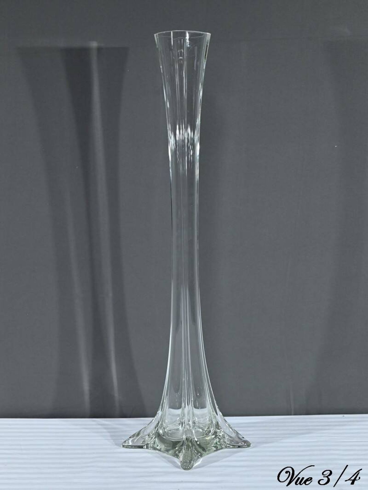 Important Vase Soliflore en Verre, époque Art Déco – 1930