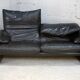 Sofa by Vico Magistretti, Cassina, Maralunga model. Italy, circa 1975. Navy blue leather