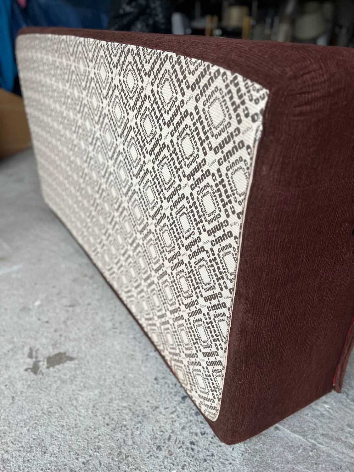 Cinna sofa kirk model brown velvet 1970 vintage