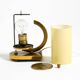 Rare and beautiful 1940s brass table lamp with opal glass shade