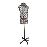 Decorative wicker seamstress bust