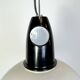 Industrial soviet white enamel pendant lamp, 1960s