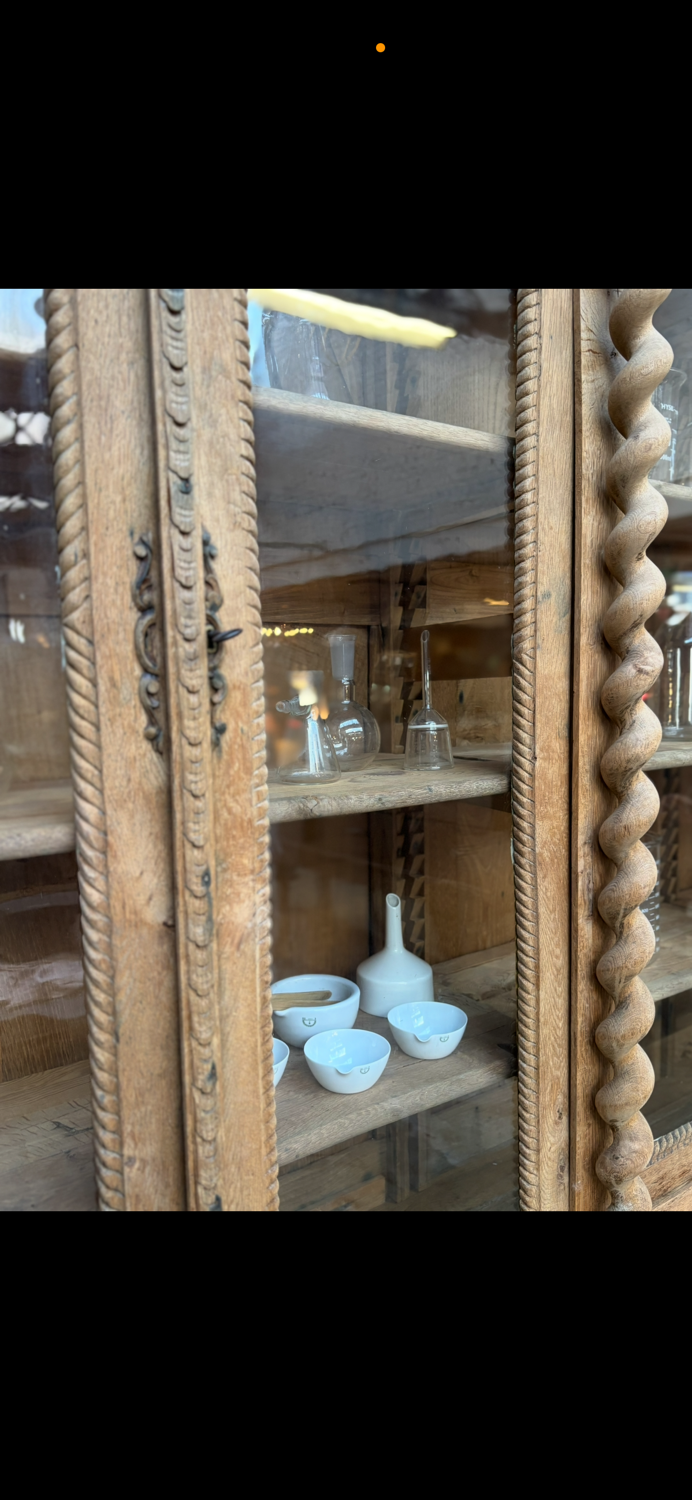 Oak apothecary cabinet, 19th century.