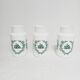 Set of 3 opaline apothecary pots