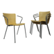 vintage fritz hansen vico magistretti duo fauteuils empilables en bois courbé ensemble de quatre