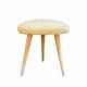 Tabouret vintage pieds compas et moumoute