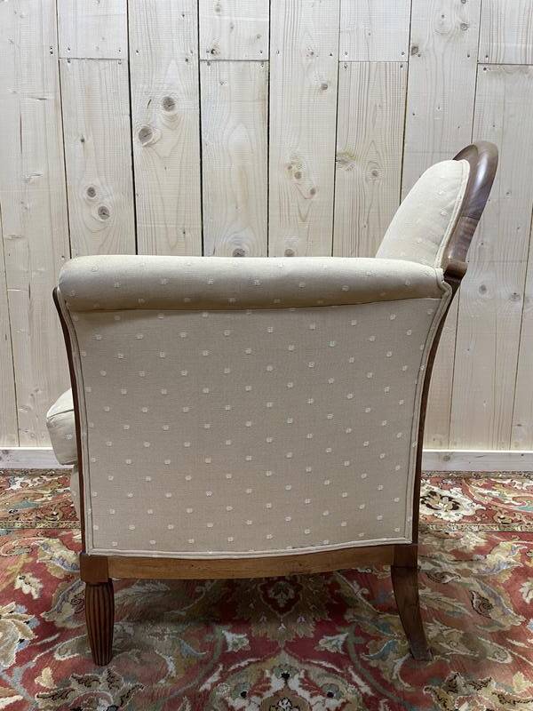 Bergère époque Art Déco en acajou