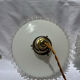 Vintage wavy opaline suspension pair with brass claw