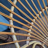 60's rattan fan chair