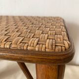Vintage rattan low stools