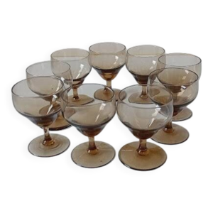 9 verres à pied daum - nancy