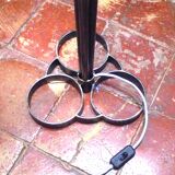 Large tripod steel lamppost and blown glass 1970