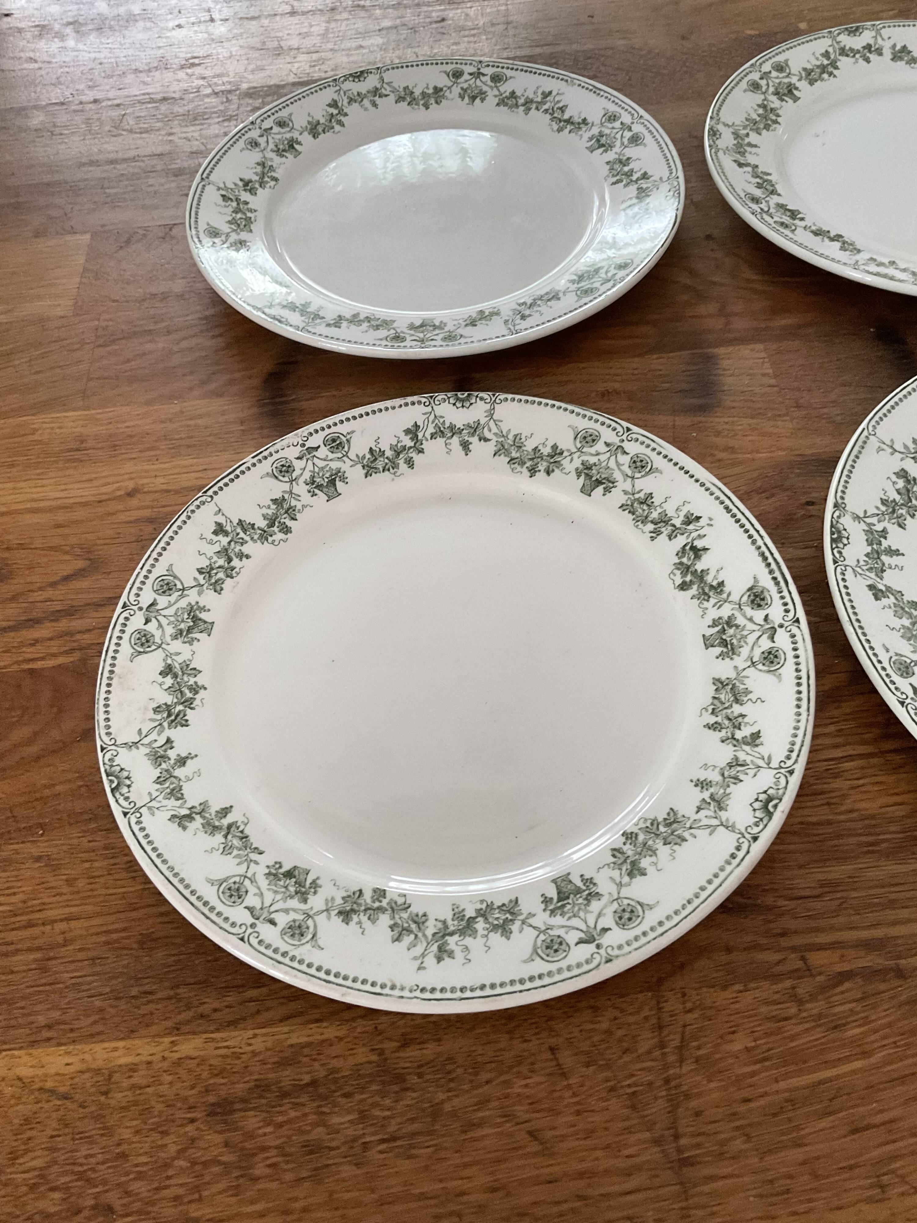 6 flat dessert plates. Badonvillers.model champagne