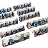 1930s 10 Knife Holders Glazed Ceramic