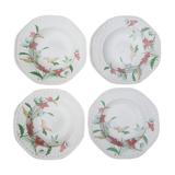 Set of 4 porcelain soup plates from Pontesa 70s
