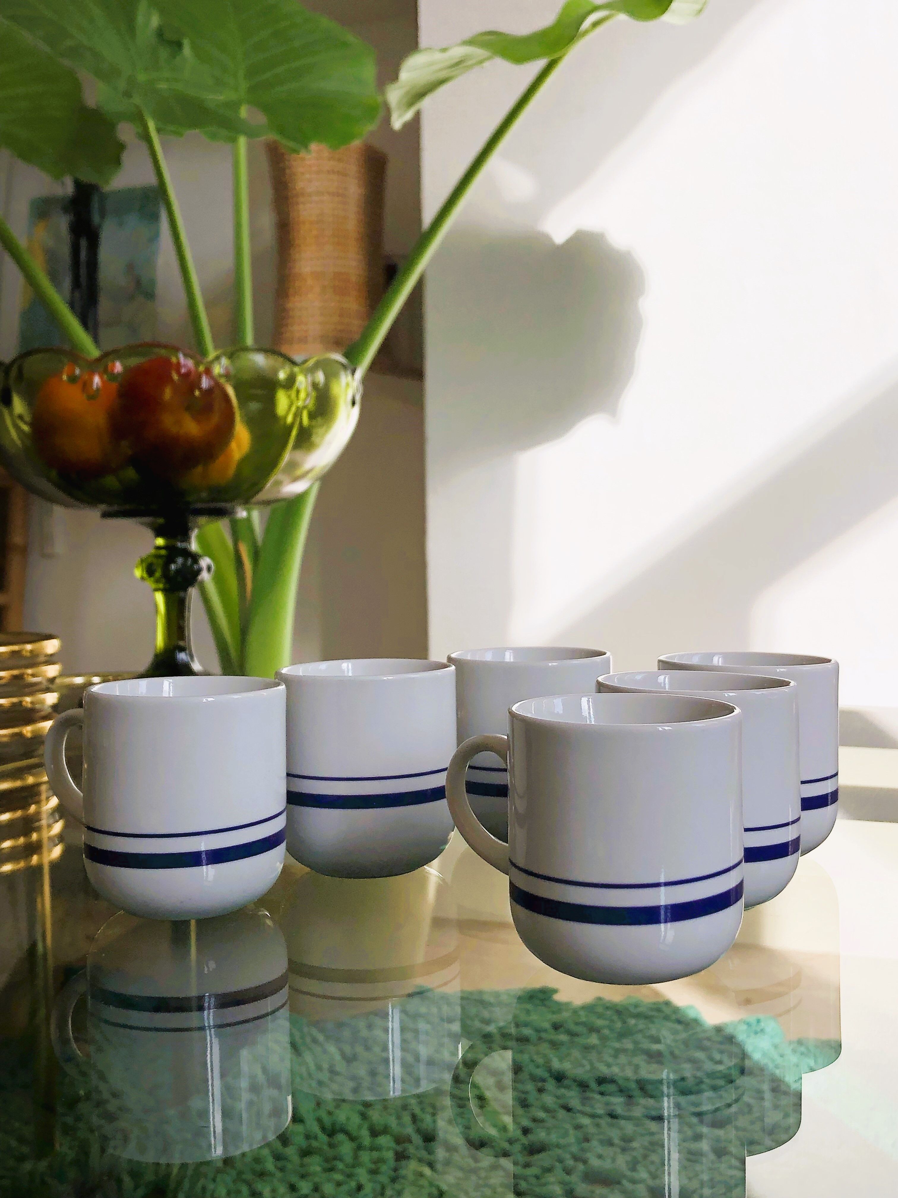 6 cups 'Total' vintage retro