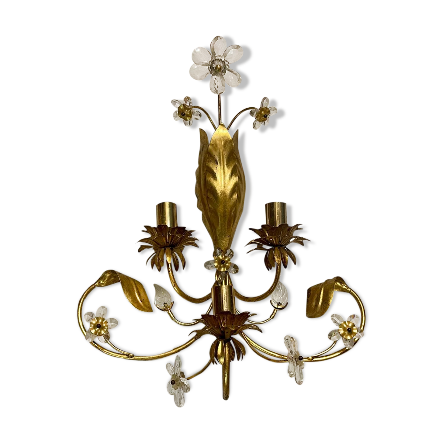 Gilded murano glass sconce