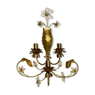 Gilded murano glass sconce