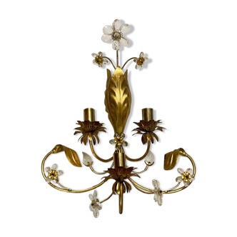 Gilded murano glass sconce