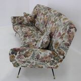 1950s Italian Curved "Banana" 3-Seater Sofa