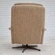 Fauteuil pivotant et son repose-pieds, laine