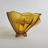 Art Deco glass picflower vase