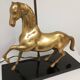Table lamp Horse in gilded brass