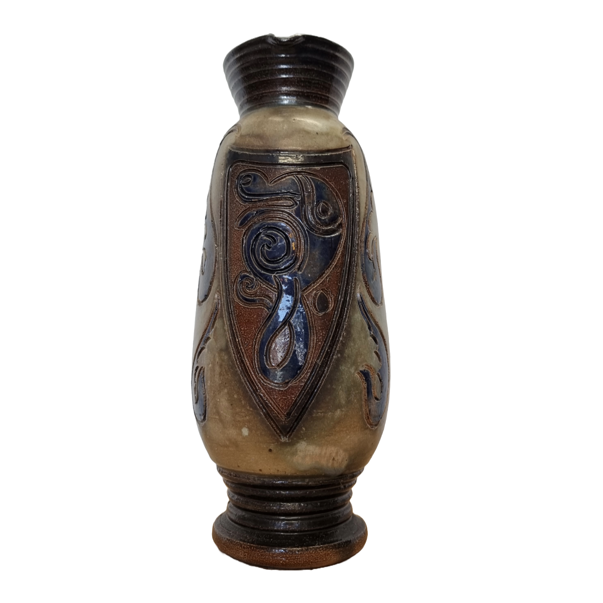 Sandstone vase By Bouffioulx Jules Guérin Jumet, 1st half 1900s