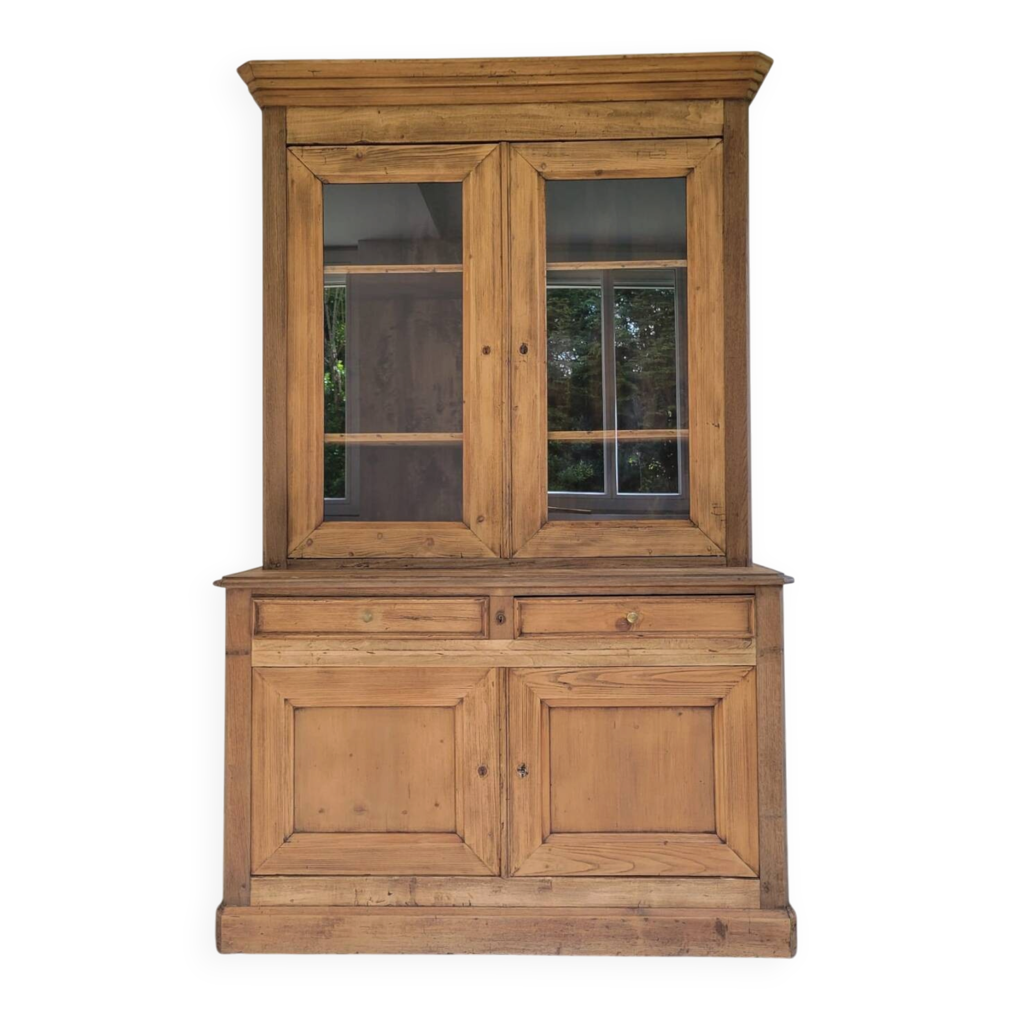 Sideboard curiosity cabinet made of solid antique wood