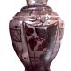Art Deco vase in glass and silver metal