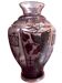 Art Deco vase in glass and silver metal