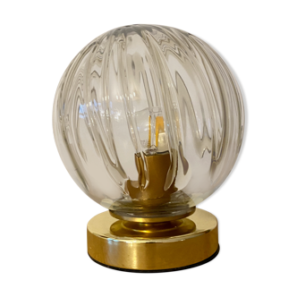 Lampe à poser globe vintage en verre