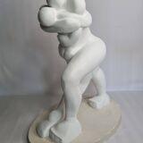 Original sculpture The Embrace signed Françoise Abraham patinated plaster 46 cm