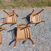 6 bistro chairs, light colour