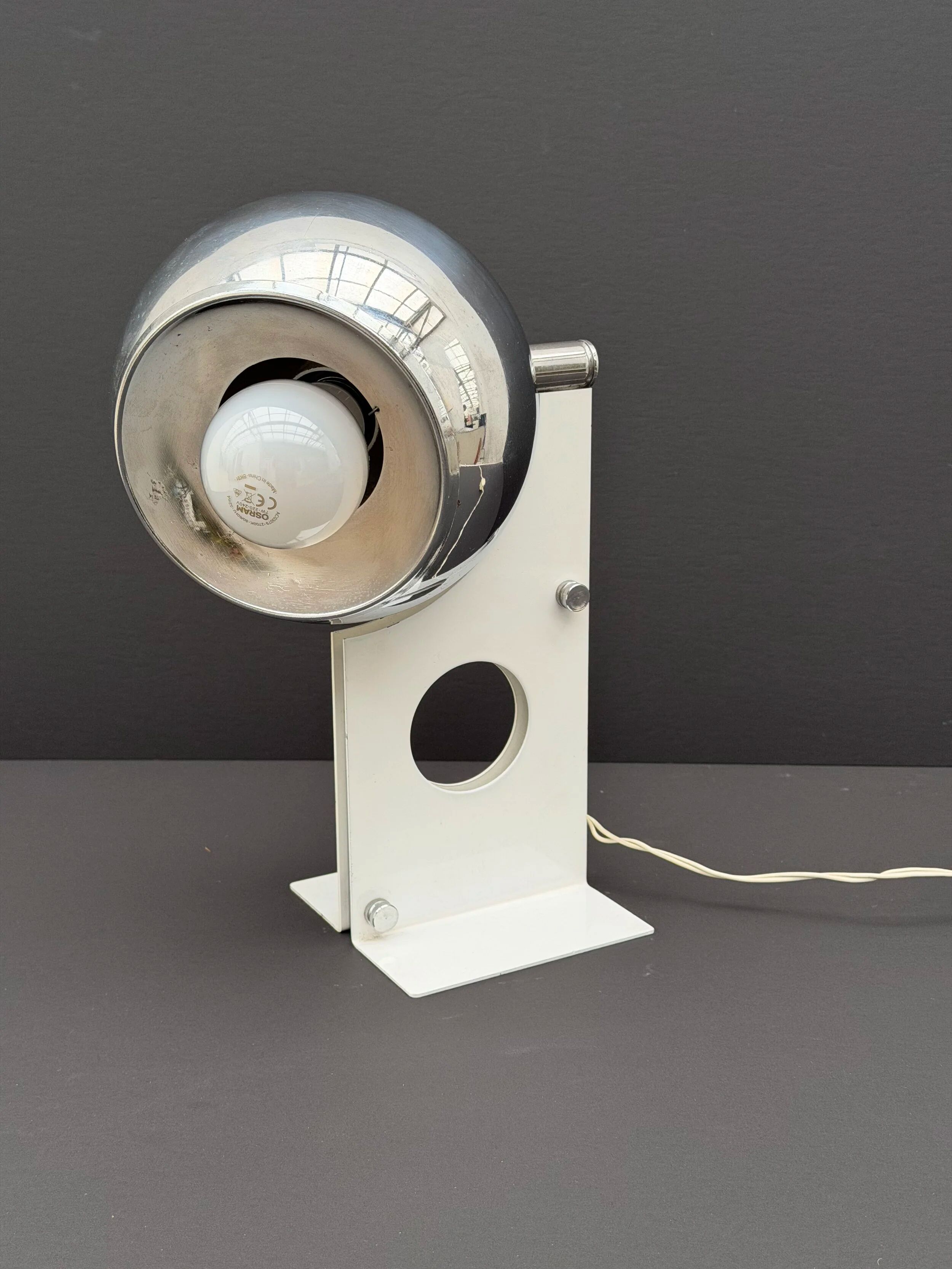 STILNOVO FILAB lamp in metal and chrome, Italy 1970