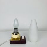 Opaline and Bakelite tulip lamp, 1950s