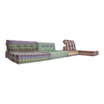 Roche Bobois Mah Jong modular sofa Missoni fabric design by Hans Hopfer