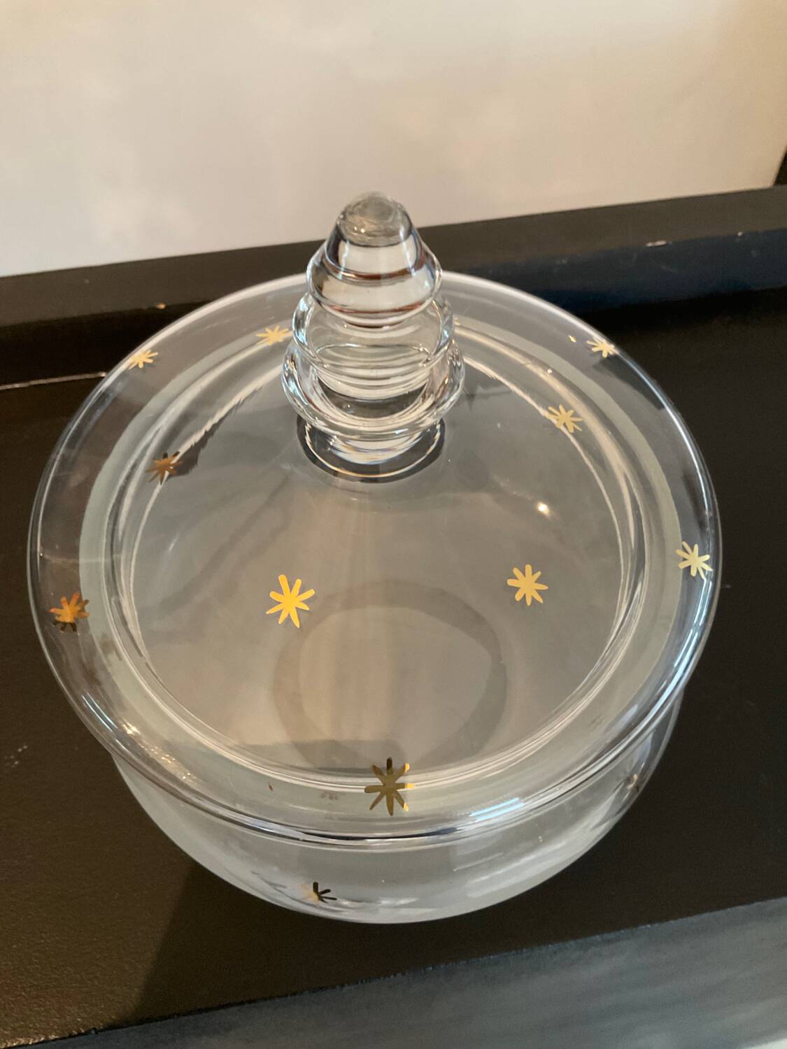 Vintage glass candy box
