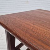 1970s, Danish side table, original very good condition, teak wood, rattan.
